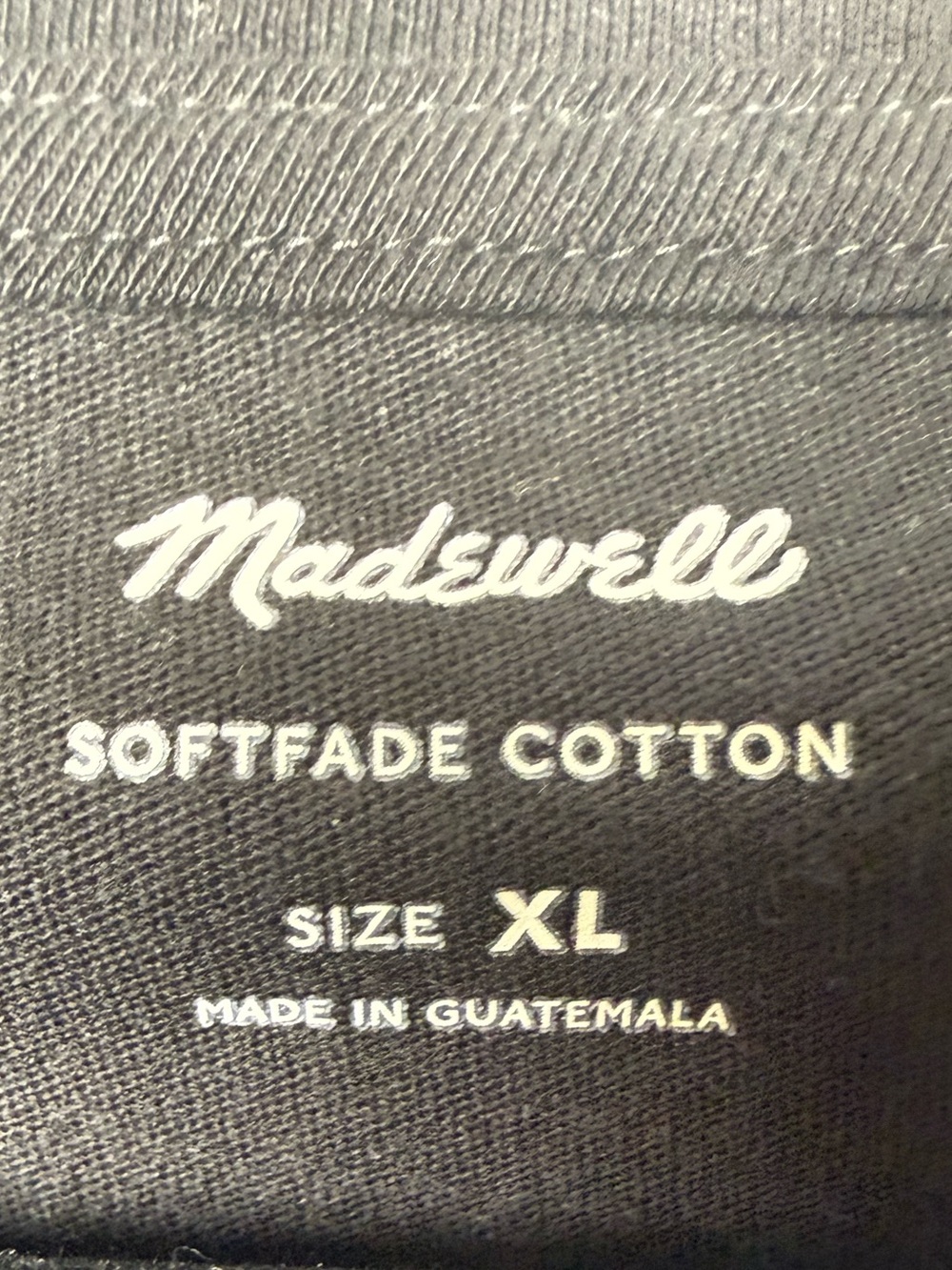 Madewell Women’s Softfade Cotton V-Neck Tank, Black, XL - Picture 3 of 3
